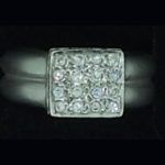 Sortija de oro blanco y brillantes