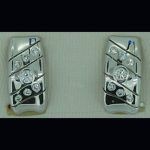 Pendientes de oro blanco y brillantes
