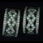 Pendientes de oro blanco y brillantes