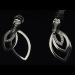 Pendientes de oro blanco y brillantes