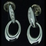 Pendientes de oro blanco y brillantes