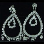 Apliques para pendientes de oro blanco y brillantes