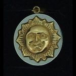 Colgante Acero-Oro Sol