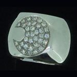 Sortija de oro blanco y brillantes