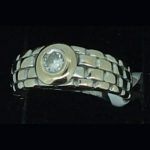 Sortija de oro blanco y brillantes
