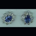 Pendientes de oro blanco y brillantes