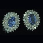 Pendientes de oro blanco y brillantes