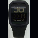 Reloj de caballero Swatch digital de caucho negro