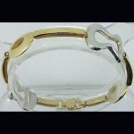 Pulsera de eslabón mixto en oro amarillo y blanco