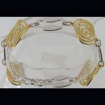 Pulsera mixta de oro amarillo y blanco
