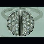 Sortija de oro blanco y brillantes