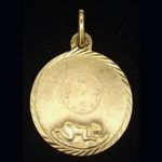 Medalla de nacimiento en oro amarillo