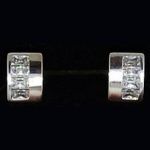Pendientes de oro blanco con circonitas