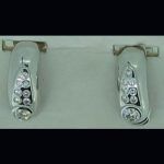 Pendientes oro blanco y brillantes