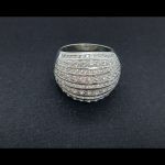 Anillo oro blanco con circonitas