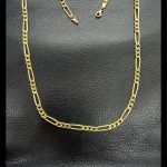 Cadena oro amarillo eslabón 3x1 en forma cartier