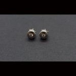 Pendientes oro blanco con brillante de 0,08 qtes cada uno