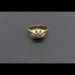Anillo solitario oro amarillo con brillante de 0,25 qtes