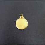 Medalla lisa en oro amarillo para grabar