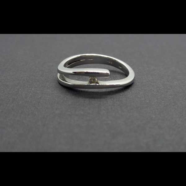 Anillo oro blanco con brillante de 0,03 quilates