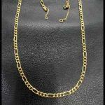 Cadena oro amarillo eslabón forma "cartier" con cadena de seguridad
