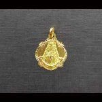 Medalla oro amarillo pequeña de la virgen del Rocio