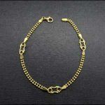 Pulsera oro amarillo con eslabones con forma de bolitas