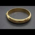 Pulsera oro amarillo lisa forma caña