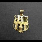 Colgante oro amarillo con forma escudo Barcelona