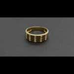 Anillo oro amarillo con circonitas blancas