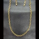 Cadena oro amarillo eslabones ovalados (torneado-liso)