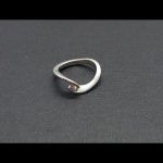 Anillo oro blanco con brillante de 0,12 qt de "Luz"