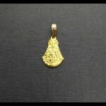 Colgante oro amarillo de la silueta de la virgen del Rocio