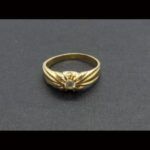 Solitario oro amarillo de 18k con brillante de 0,20 qt