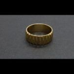 Anillo oro amarillo nº 15 de 18k con dibujo labrado