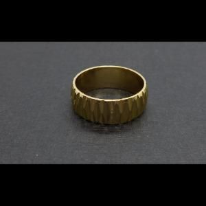 Anillo oro amarillo nº 15 de 18k con dibujo labrado