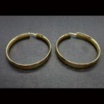 Argollas oro amarillo 18 k lisas; cierre a presión