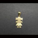 Colgante oro amarillo 18k forma niña