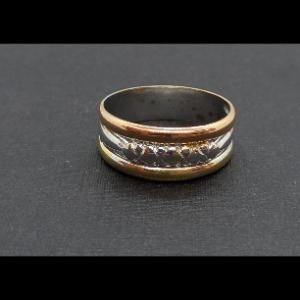 Anillo oro amarillo ,blanco y rosa de 18k nº 18