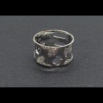 Anillo oro blanco ancho 18k nº16 con dibujos en forma de osos