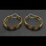Argollas oro amarillo de 18 kt labradas