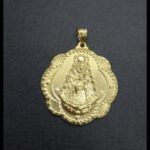 Medalla oro amarillo de 18 kt de la virgen del Rocio