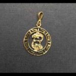 Colgante oro amarillo de 18 kt horoscopo piscis