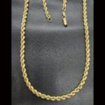 Cordón oro amarillo 18k, 60 cm