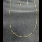 Cadena oro amarillo 18k de 52 cm, cierre mosqueton alargado