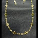 Cadena oro amarillo 18k de 50 cm con eslabon de calabrote y forma ancla