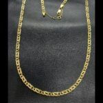 Cadena oro amarillo 18k de 51 cm con cadena de seguridad