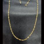 Cadena oro amarillo 18 k eslabón tipo singapur 45 cm