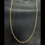 Cadena oro amarillo 18k eslabón tipo bilbaina con barras 44,5 cm