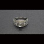 Anillo oro blanco 18k nº21 con circonitas blancas